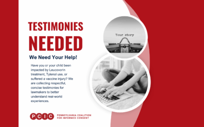 Share Your Story Regarding Leucovorin, Tylenol, and Vaccine Injury Experiences for PA Lawmakers